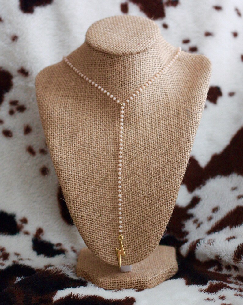 Lightning Bolt Drop Necklace