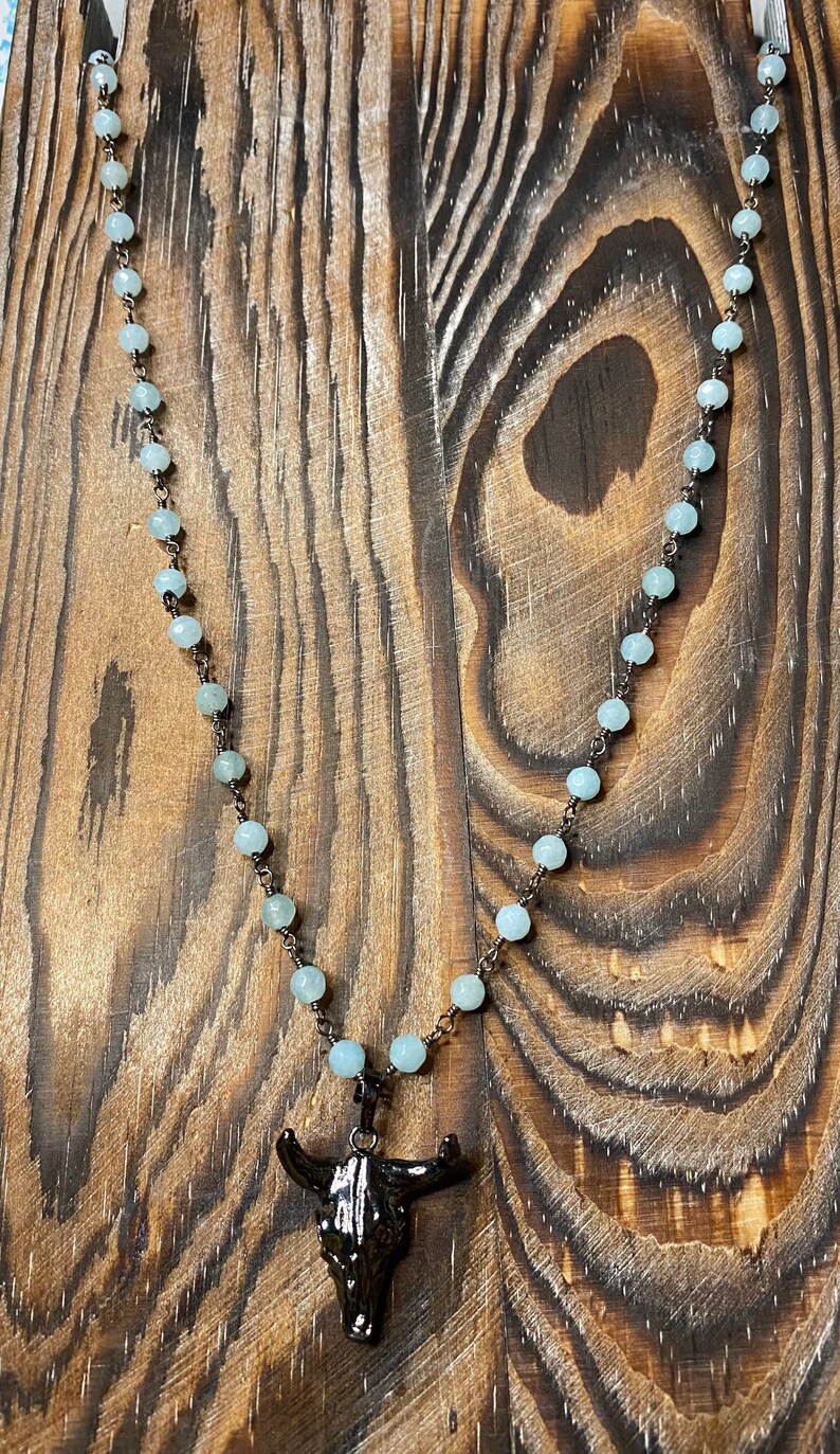 Baby Blue Bullhead Rosary image 4