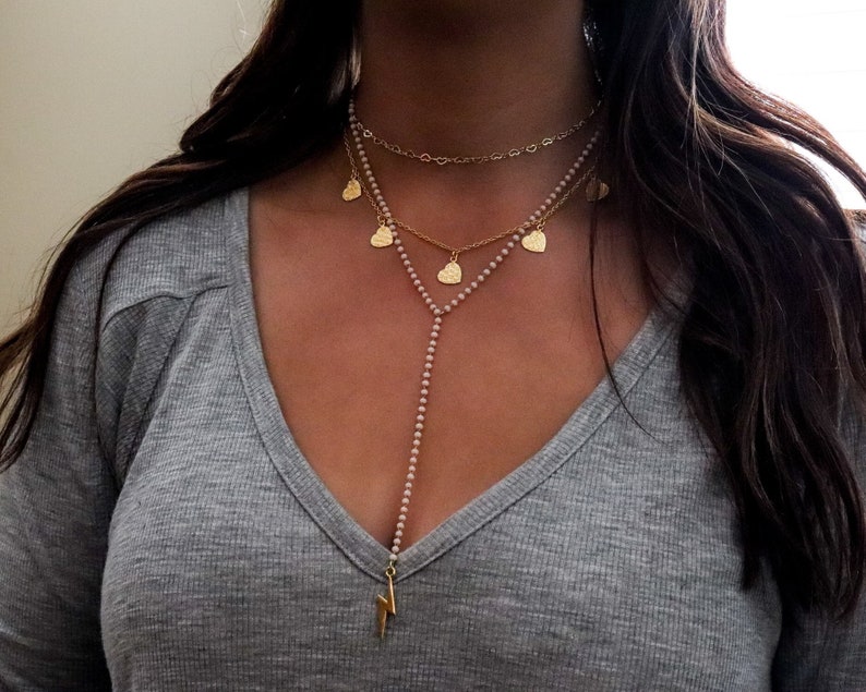 Lightning Bolt Drop Necklace