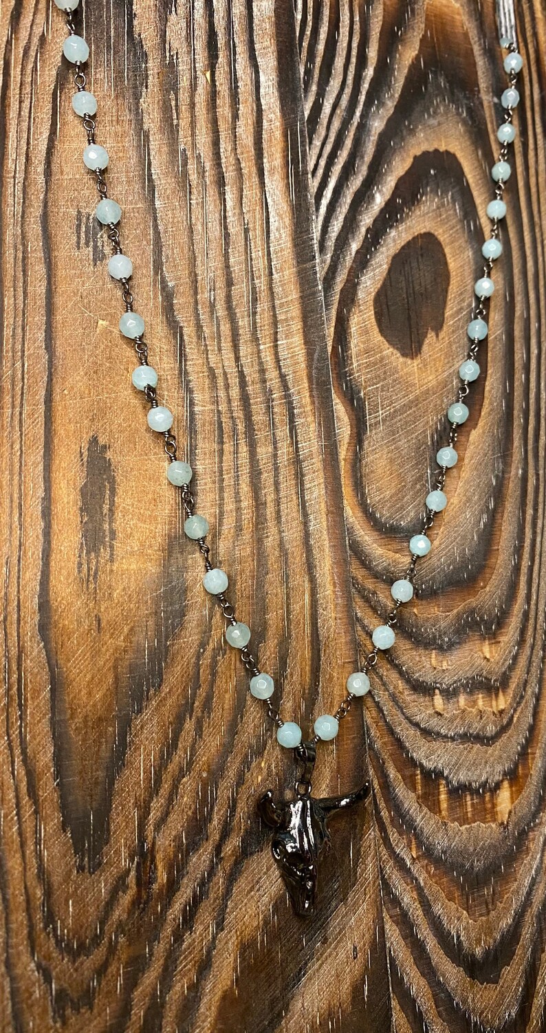 Baby Blue Bullhead Rosary image 3