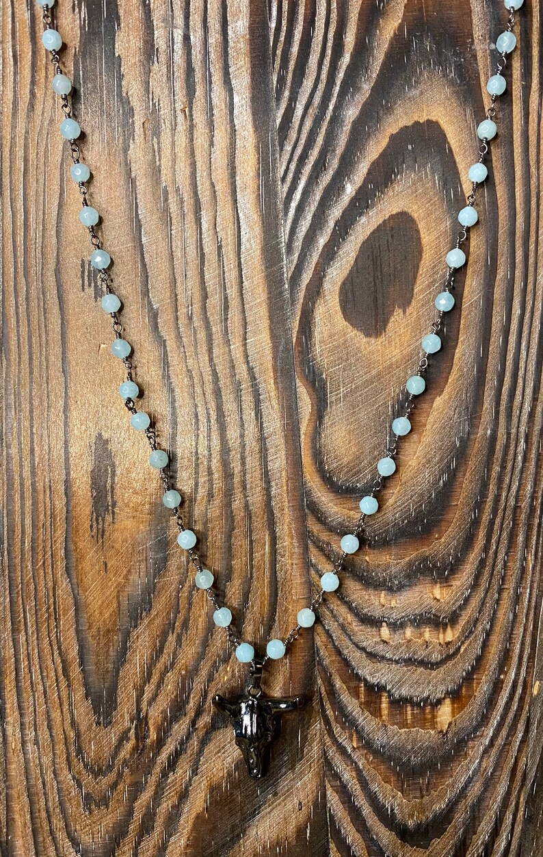 Baby Blue Bullhead Rosary image 2