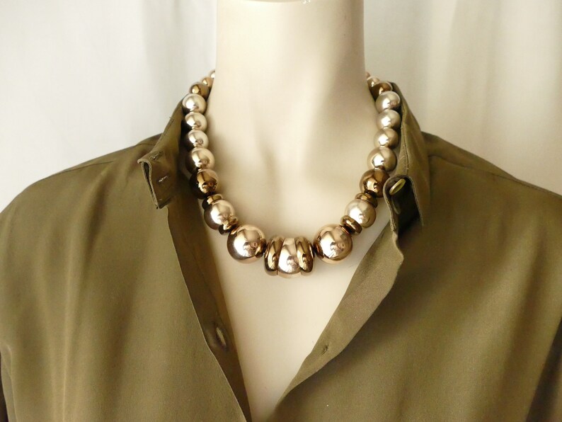 Collier tourmaline noire perles de 4 à 10mm 42 à 45cm