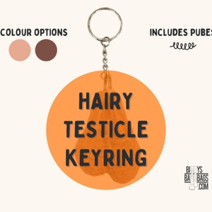 Hairy Silicone Testicle Keyring