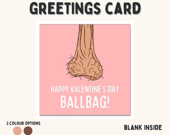 Greetings Card - Happy Valentine's Day Ballbag