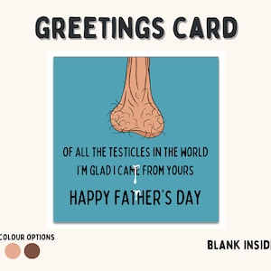 Greetings Card - Of all the testicles in the world...Father's Day Card