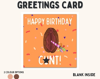 Greetings Card - Happy Birthday C*nt
