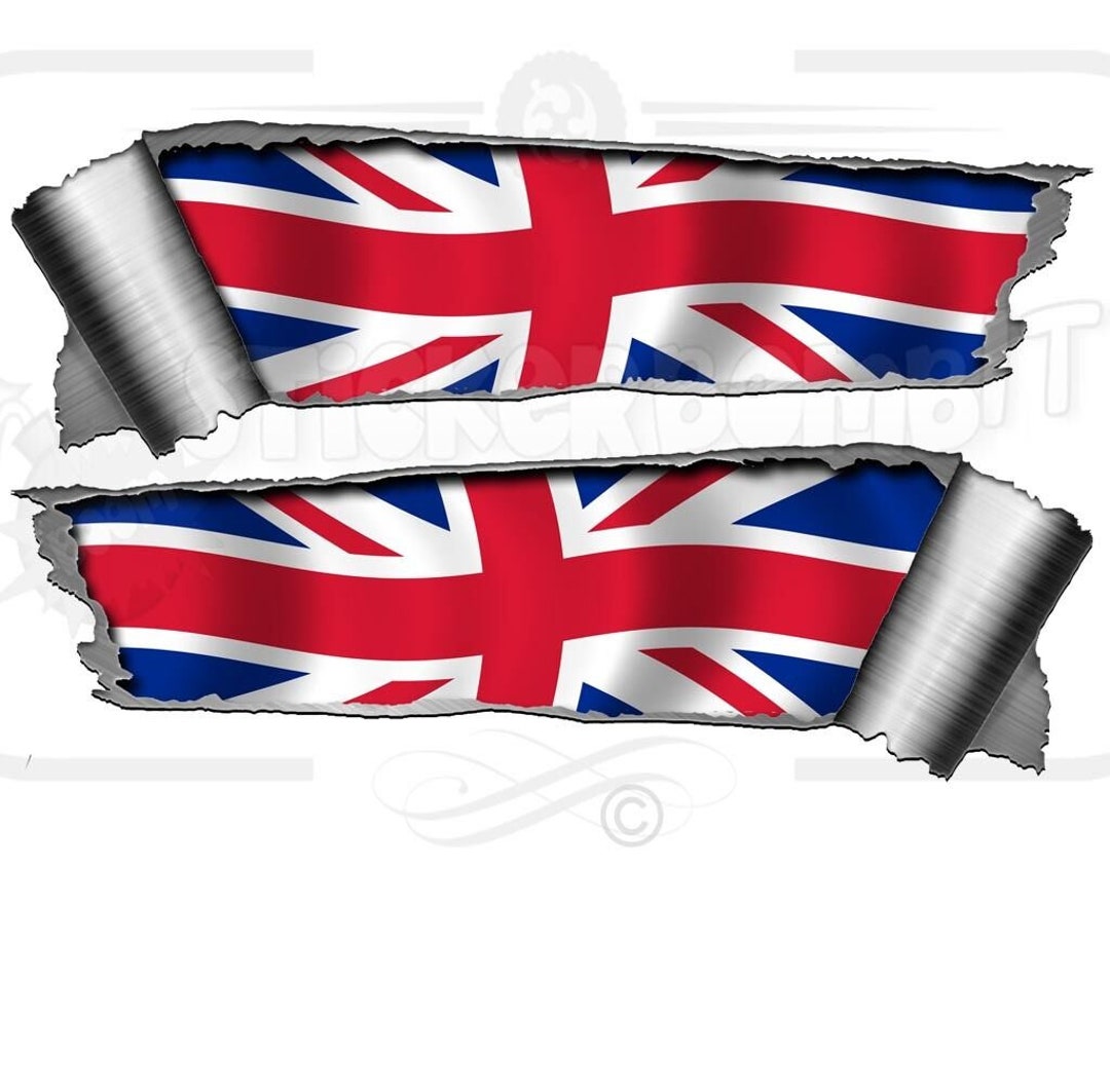 Union Jack Powerpoint Ripped Paper Pair Rolled Back Ripped Torn Metal Effect Union Jack Flag - Etsy