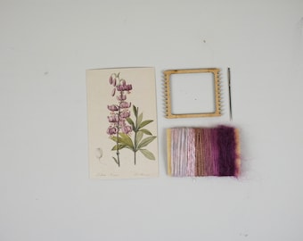 Botanical Weaving Kit, Purple Lillium, Natural Art Yarns