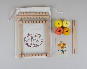 Botanical Weaving Kit, Loom, Natural Yarns, Redoute Inspired