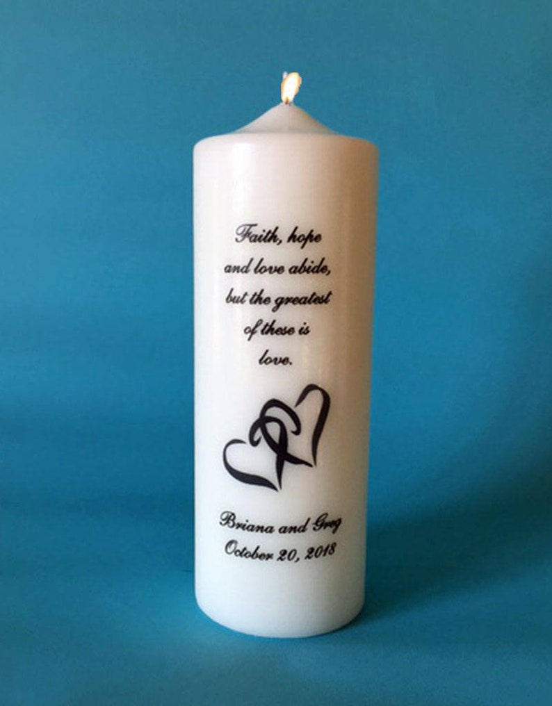 Personalized Unity Candle Set With Your Choice of Verse Etsy