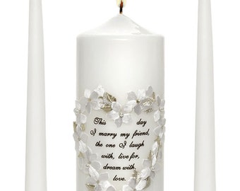 This Day I Marry Unity Candle in Floral Frame