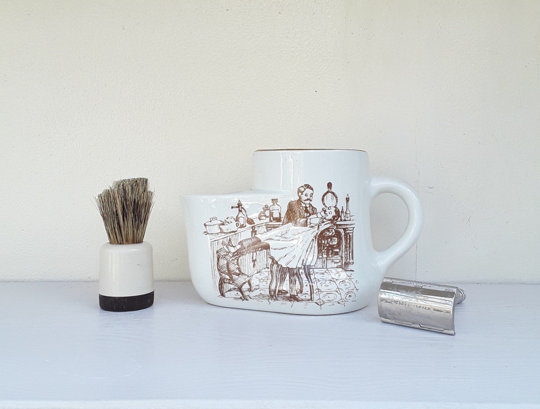 Vintage Shaving Scuttle Shaving Razor and Shaving Brush. Male Etsy UK