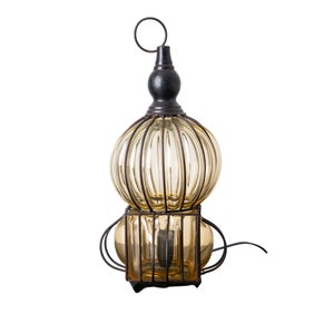 Vintage blown glass lamp, Murano style lamp, decorative lamp, table lamp, night light, unique gift