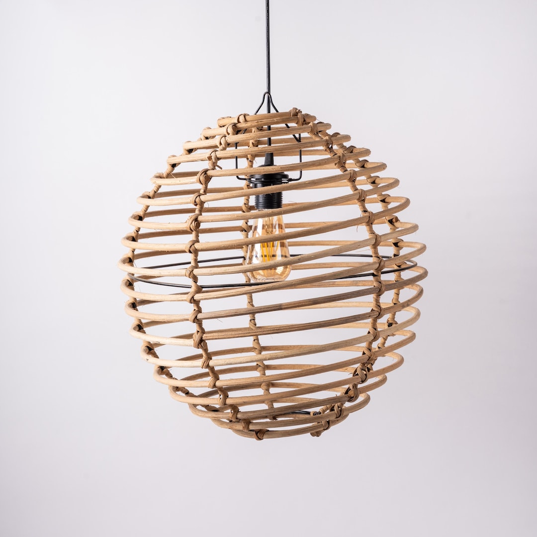 Large Boho globe pendant, bohemian, r...