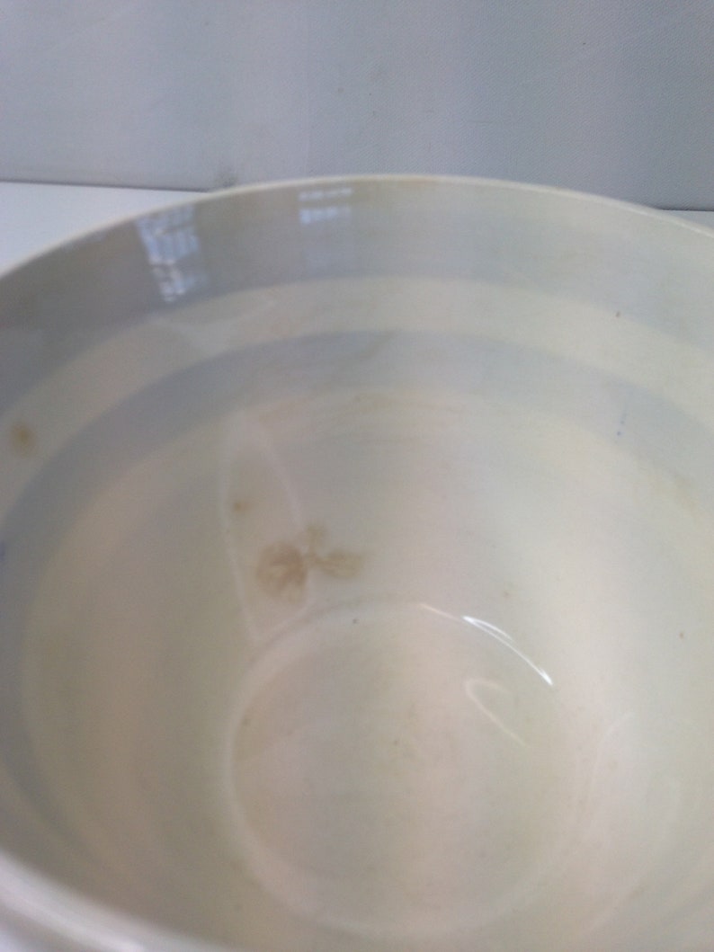 Vintage T G Green Style Staffordshire Blue Mixing Pudding In Good Condition Nice Bright Striped Pattern