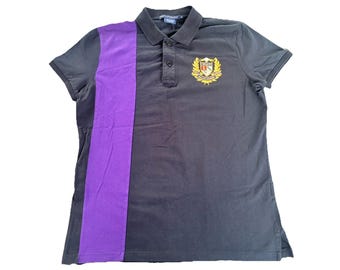 Rare Vintage Polo Ralph Lauren 1967 Crest Polo Women's Size Large Black Golf
