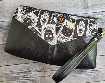 Black Cat Tarot Harlequin Clutch Wallet