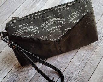 Black Ouiji Spiritboard Harlequin Clutch Wallet