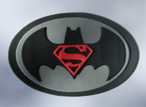 1 Edible Large Batman Vs Superman Logo 16cm Super Hero Gotham Etsy