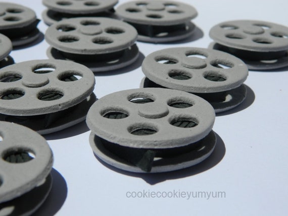 12 Edible Movie Film Reels Cupcake Cake Topper Decorations Etsy