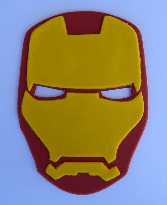 1 Edible Large Ironman Face Mask 12cm Super Hero Gotham City Etsy