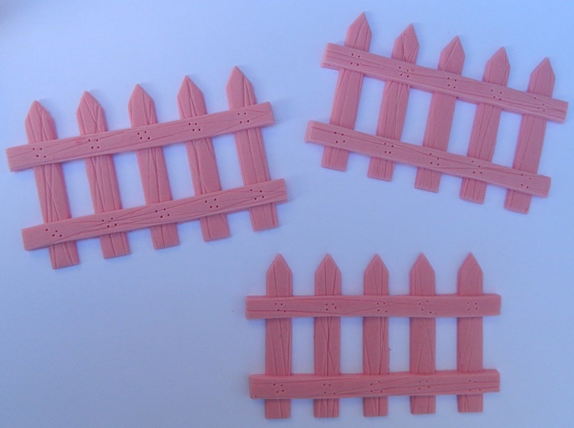 3 edible PICKET FENCE EDGE peter rabbit theme harvest farm Etsy