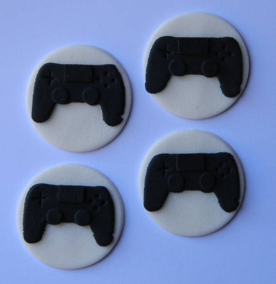 12 edible PLAYSTATION PS4 CONTROLLER cupcake topper game cake | Etsy
