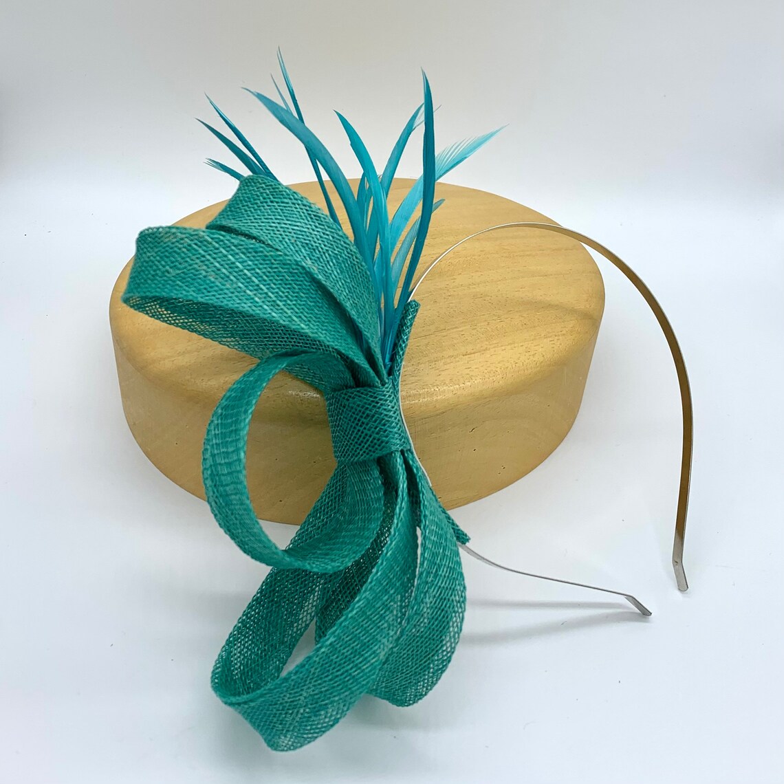 Jade green wedding fascinator Etsy