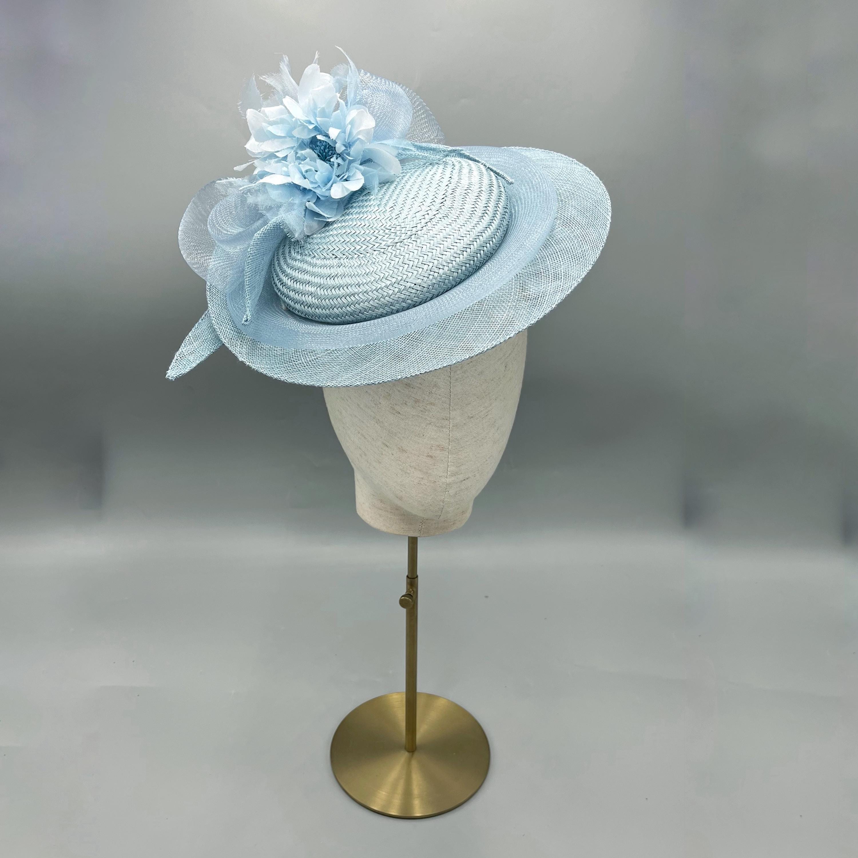 Gorgeous Powder Blue Pillbox Hat (Hat Pin Included Pillbox Hat Light Blue - Etsy main image 4