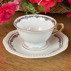 Antieke Rosenthal demitasse kop en schotel: Beierse espressoset, jaren 1920