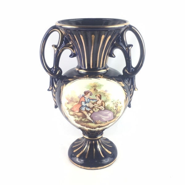 French vase, Urn shaped vase, Vintage vase, Porcelain vase, fragonard vase, Antique ceramic, home and living, home decor, vases