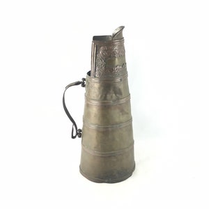 Antique Copper Jug: 18th Century Handmade Pitcher