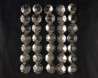 Prisme chandelier, cristal art déco, prismes octogonals, perles de cristal, cristal vintage, pièces d’éclairage, Maison - Vie, Éclairage, Lustres