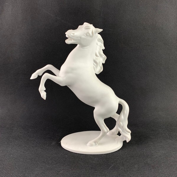 Kaiser Rearing horse Figurine, Gerhard Bochmann, horse figurine, porcelain horse, animal figurine, German mid century, collectable horse