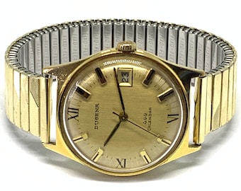 Vintage Dugena 444 Calendar Watch: Gold Plated Swiss Unisex Watch
