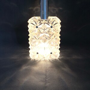 Lucite Pendant Light: 70s German Retro Ceiling Lamp