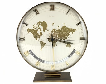 Kienzle World Clock: Mid-Century German Desk Clock