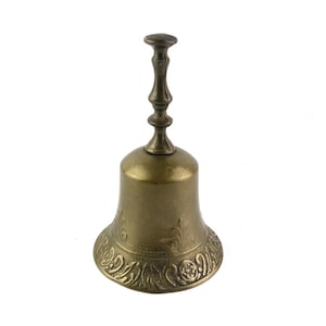 Vintage brass bell, ornate bell, metal bell, meditation bell, Decorative bell, home and living, Home decor, Bells