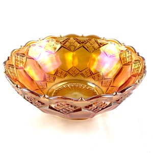 Carnival glass bowl, Marigold Carnival, Imperial glass, Carnival glass, Marigold bowl, Art and Collectibles, Collectable, Collectables glass