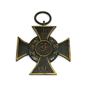 World war 1 medal, Antique medal, Friedrich Cross, German military, 1914, Anhalt medal, Rare medal, Collectable Medal, Militaria, Medals