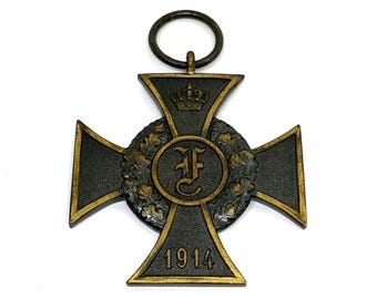 Antique Friedrich Cross, WWI German Anhalt Medal, Militaria Collectible
