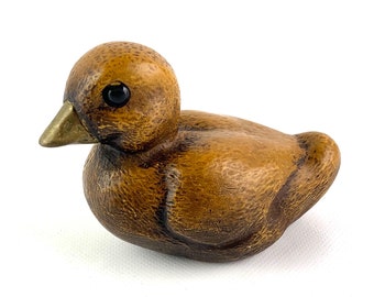 Elli Malevolti Duck Figurine: Hand-carved, Italian Art Collectible