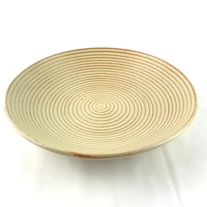 Mid Century Earthenware Bowl: Large 60s Art Pottery Kitchenalia