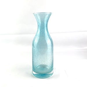 Vintage Turquoise Glass Pitcher: Mid-Century Barware Decanter