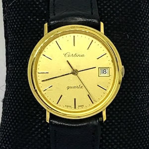 Vintage watch, Certina Quartz watch, Swiss watch, Certina watch, Quartz watch, Mens watch, gold plated, jewellery, Watches, Wrisrt watches