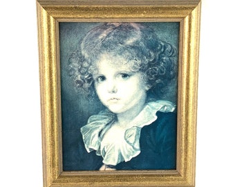 子供の絵画(プリント)　ヴィンテージ ヴィンテージ版画「フリードリヒ2世」アドルフ・フォン・メンツェル作