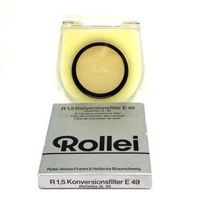 Vintage filter, Rollei filter, R 1.5 Conversion filter, E 49,  Made in Germany, Camera accessories, Visual arts, Photography, Lens Filters