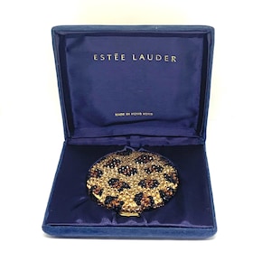 Vintage Jeweled Snake Powder Compact - Estee Lauder Case
