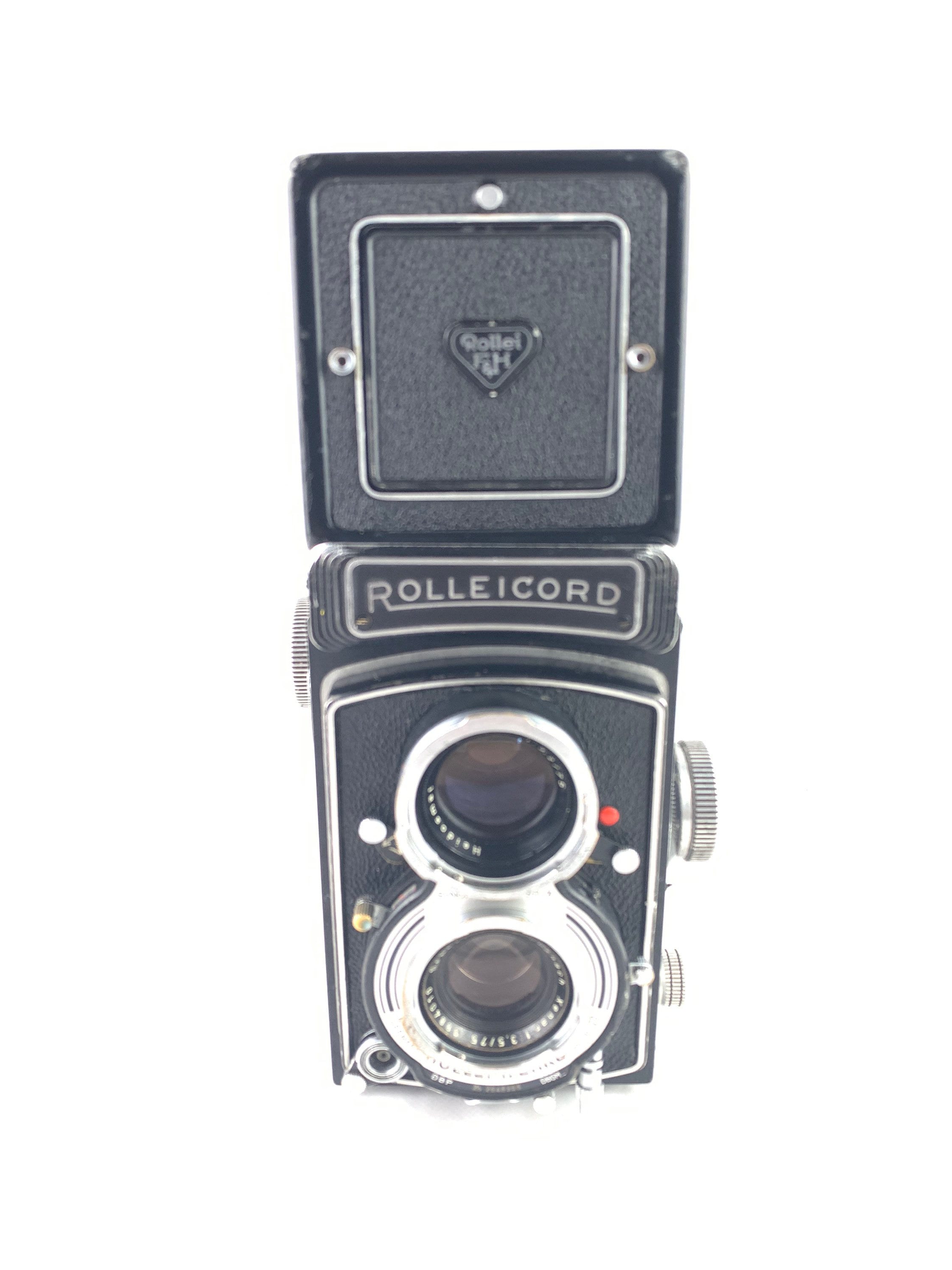 Rolleicord Vb TLRカメラ：120 mmフィルム、革製ケース付き