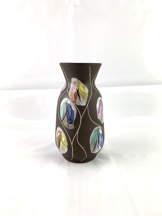 工芸品 Vintage Bay Keramik West German Vase Vintage BAY KERAMIK Fat Lava Vase by Bodo Mans West German